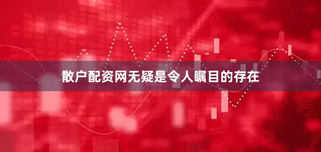 散户配资网无疑是令人瞩目的存在